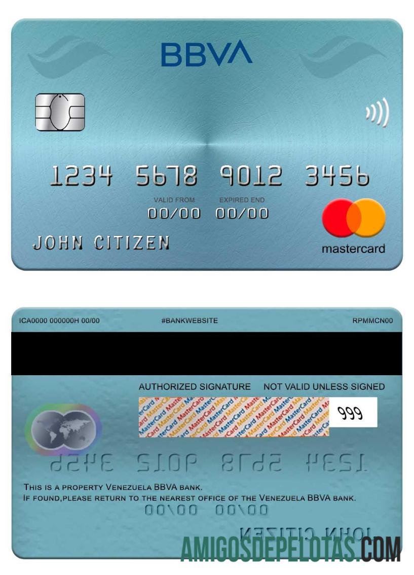 Venezuela BBVA Bank Mastercard baixar para verificação